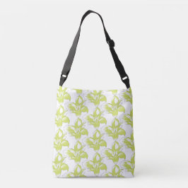 Bolso Cruzado Patrón floral atrevido con lima negra