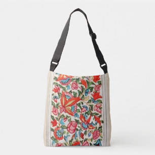 Bolso Cruzado Patrón floral de color brillante del Antiguo Orien