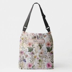 Bolso Cruzado Patrón Floral de Cottagecore Perso Botánico Vintag