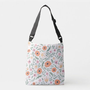 Bolso Cruzado Patrón floral de primavera de Pastel