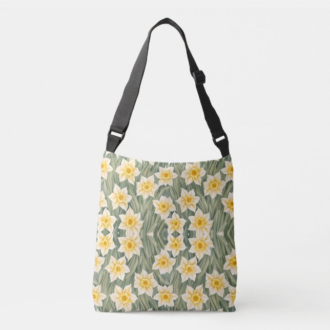 Bolso Cruzado Patrón floral Flores de Daffodil (Anverso)