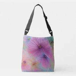 Bolso Cruzado Patrón floral rosa suave