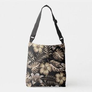 Bolso Cruzado Patrón floral sin soldadura con hojas.