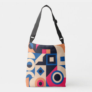 Bolso Cruzado patrón geométrico de círculo colorido