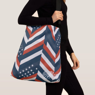Bolso Cruzado Patrón geométrico de la bandera de EE. UU. Ropa