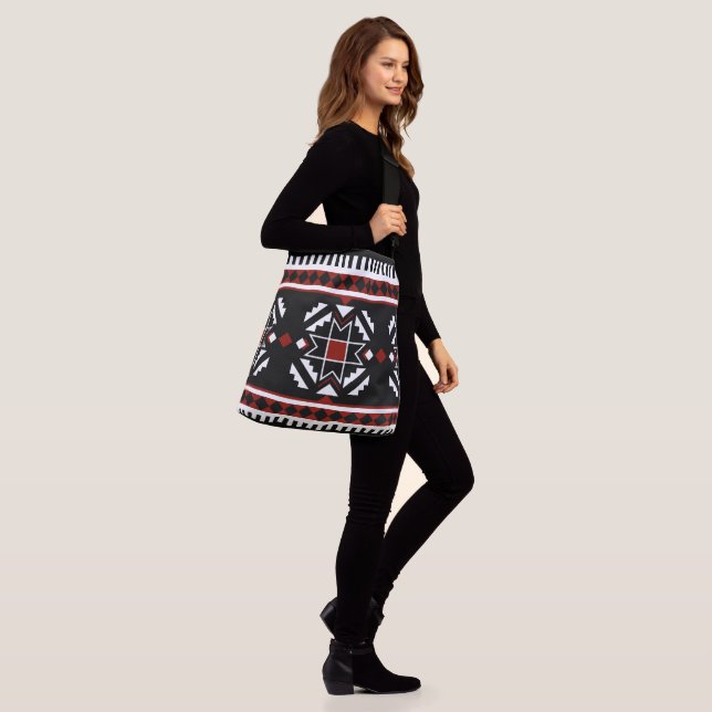 Bolso Cruzado Patrón geométrico étnico africano (Puesto)