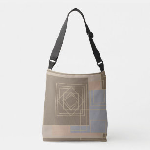 Bolso Cruzado patrón geométrico modernista abstracto