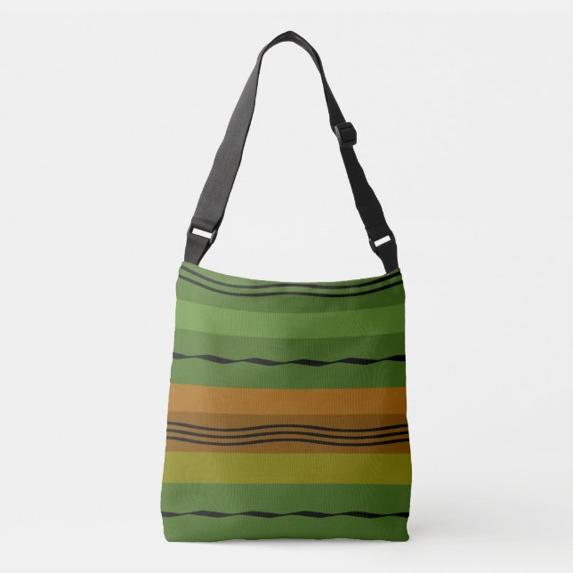 Bolso Cruzado patrón geométrico modernista abstracto (Anverso)