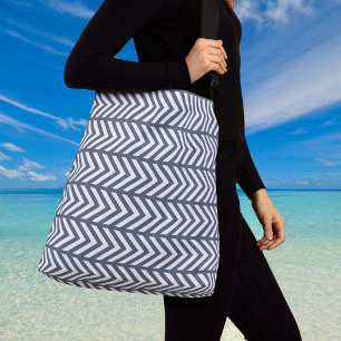 Bolso Cruzado Patrón Gris