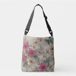 Bolso Cruzado Patrón Gris Francés