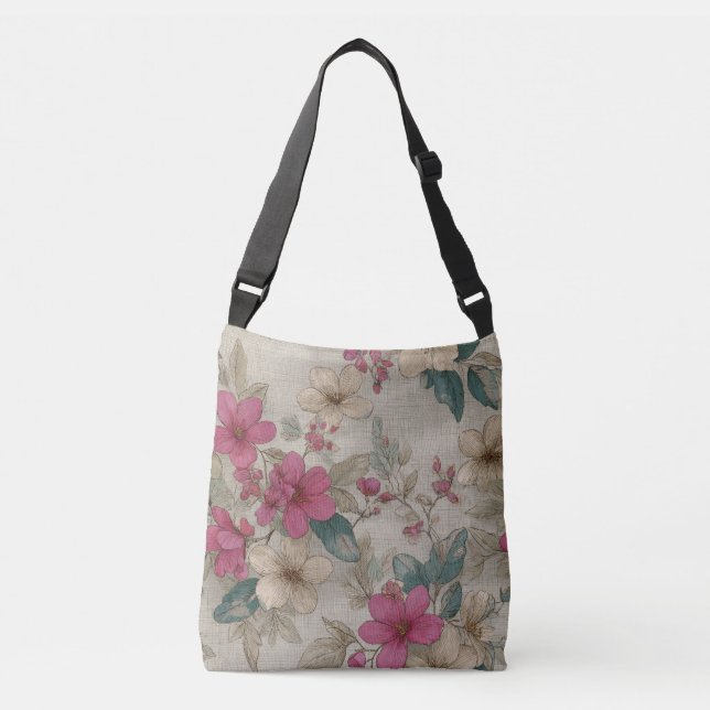 Bolso Cruzado Patrón Gris Francés  (Anverso)