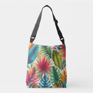 Bolso Cruzado Patrón hawaiano de hojas tropicales