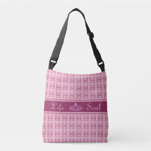Bolso Cruzado Patrón Helicoidal y Tiara Editable en Oro Rosa