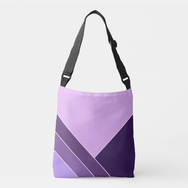 Bolso Cruzado Patrón Lilac Purple Elegant Vee Home (Anverso)