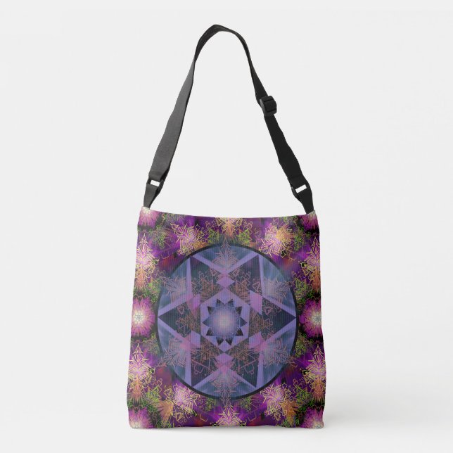 Bolso Cruzado Patrón Merkabah Mandala (Reverso)