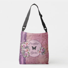 Bolso Cruzado Patrón mixto rosa floral