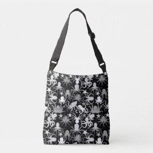 Bolso Cruzado Patrón Octopus.b Negro BG
