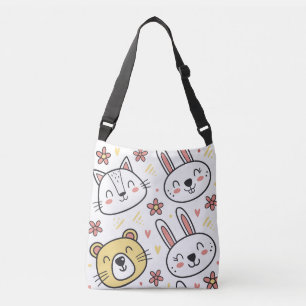 Bolso Cruzado Patrón sin foco de reproducción con animales Perso