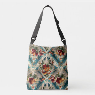 Bolso Cruzado Patrón sinusal floral italiano
