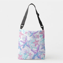 Bolso Cruzado Patrón Starfish Rosa