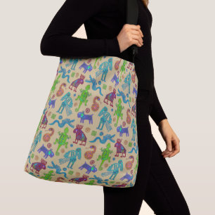 Bolso Cruzado Patrón tribal primista de cultura africana mexican