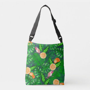 Bolso Cruzado Patrón tropical, colibríes