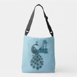 Bolso Cruzado Pavo real azul romántico