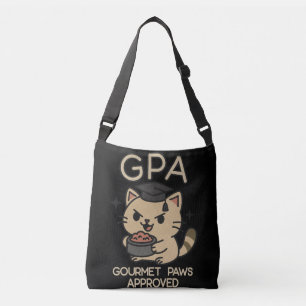 Bolso Cruzado Paws de atún para gato graciosos de becario person