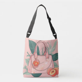 Bolso Cruzado Peach Floral Vibes Purse AI arte