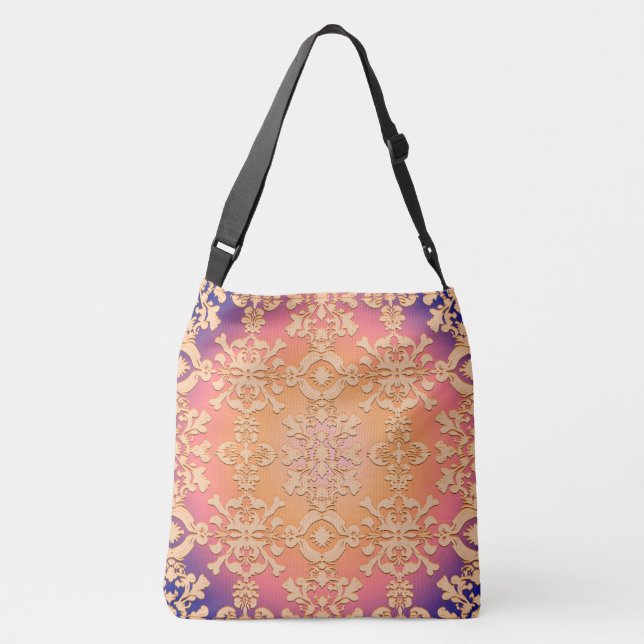 Bolso Cruzado Peach Sunset Royal Damask (Reverso)