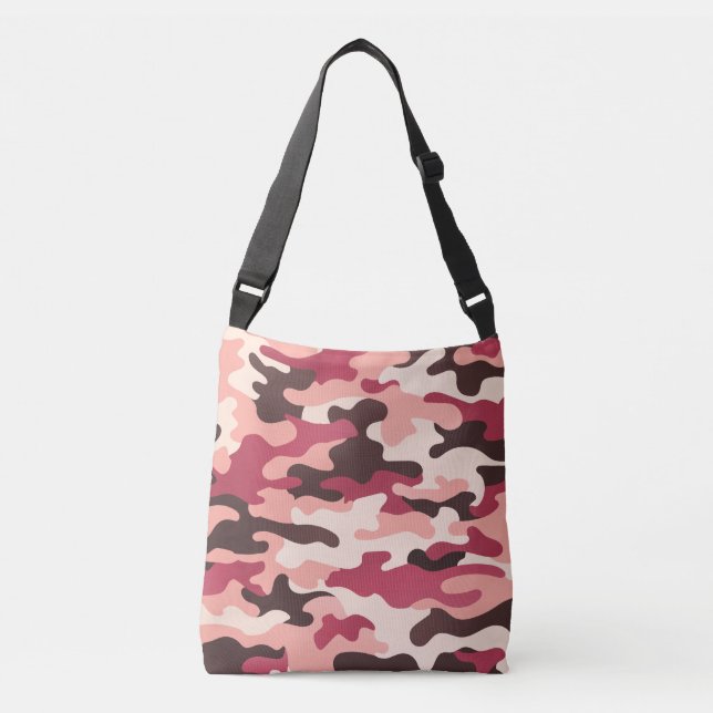 Bolso Cruzado Peach Urban Camo Pink Brown Ruby Red (Anverso)
