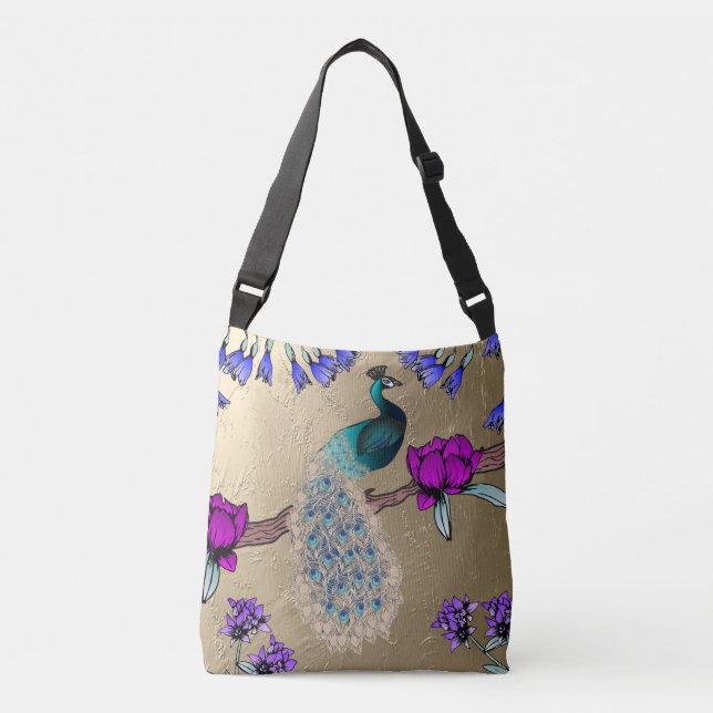 Bolso Cruzado Peacock En Oro (Anverso)