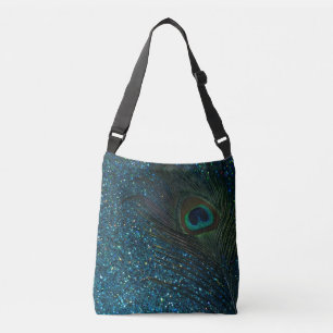 Bolso Cruzado Peacock Purpurinoso Aqua