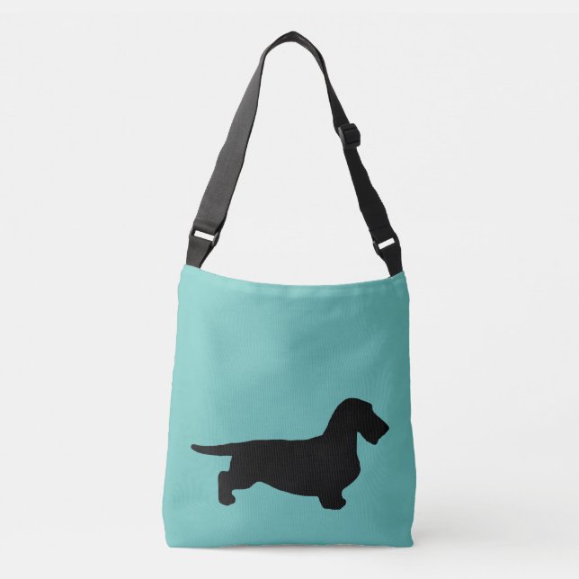 Bolso Cruzado Pelo duro de Dachshund - Silhouette 1 (Anverso)