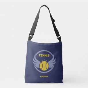 Bolso Cruzado Pelota de tenis de nombre personalizado con alas
