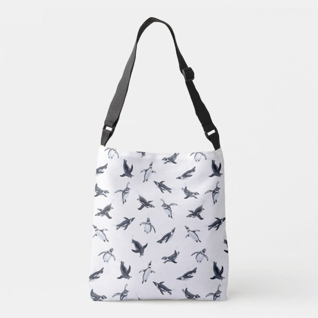 Bolso Cruzado Penguin Flight Squad | Ocean Art Design (Reverso)