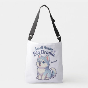 Bolso Cruzado Pequeño Husky Gran Drama Cachorro Divertido