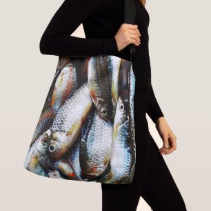 Bolso Cruzado Pequeño pez blanco