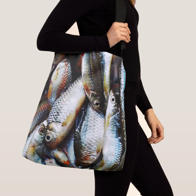 Bolso Cruzado Pequeño pez blanco (Detalle)