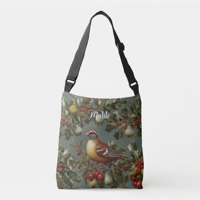 Bolso Cruzado Perdiz en un árbol de pera (Anverso)