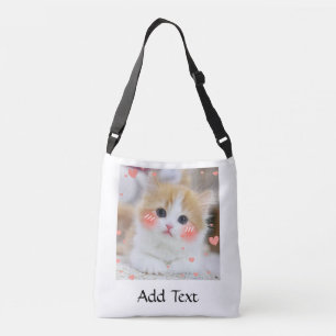 Bolso Cruzado Perfecto para amantes de los gatos con texto adici