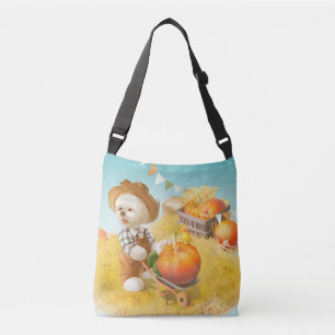 Bolso Cruzado Perro agricultor con calabaza