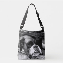 Bolso Cruzado Perro Boxer En Windowsill cbcnm