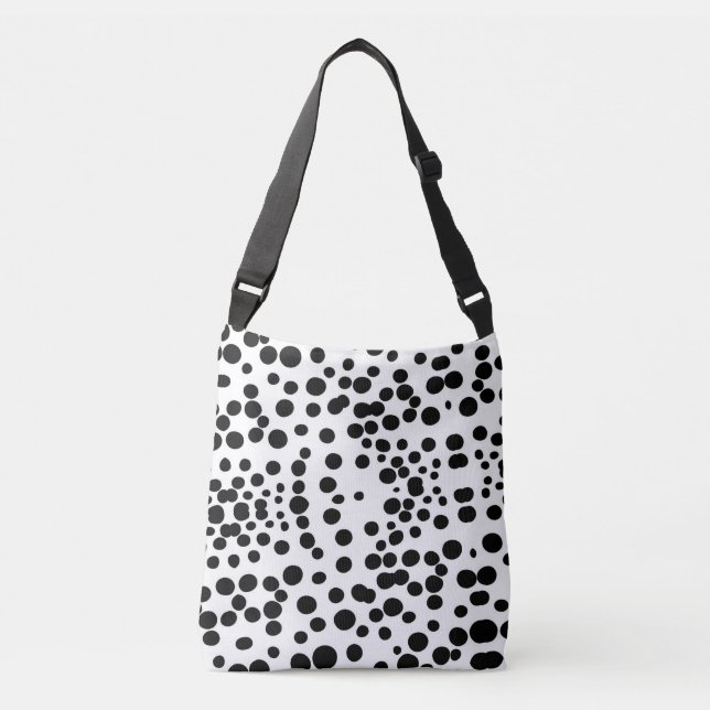 Bolso Cruzado Perro dálmata de vaca de fondo blanco (Anverso)