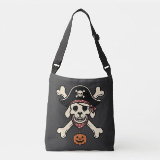 Bolso Cruzado Perro Pirata Vintage Calavera y Huesos Cruzados de
