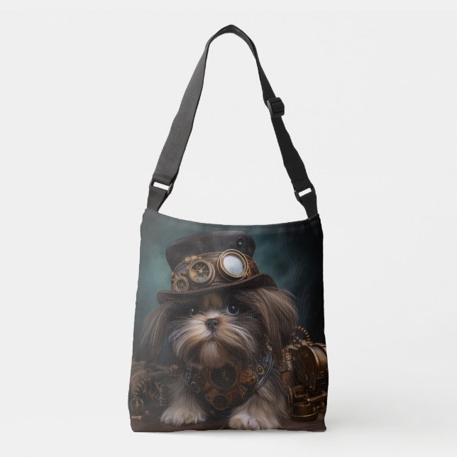 Bolso Cruzado Perro Steampunk (Anverso)