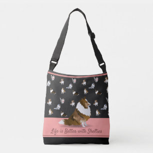 Bolso Cruzado Perros De Caballo, Una Estantería Sable, Negro Y