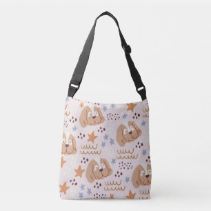 Bolso Cruzado Perros, estrellas, líneas: sin costuras