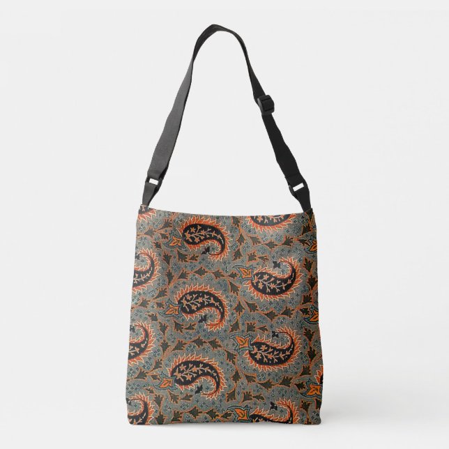 Bolso Cruzado Persa oriental, Patrón paisley turco (Reverso)