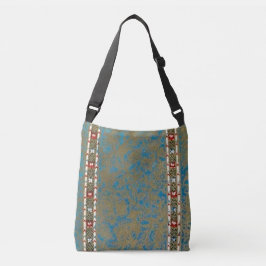 Bolso Cruzado Persa Oriental Rug Luxury Green & Gold Runner
